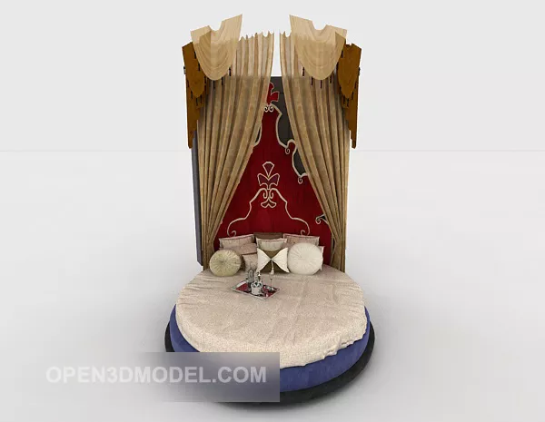 Vintage Round Bed 3d model Vintage Round Bed 3d model
