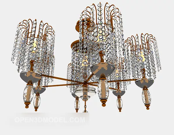Vintage Gorgeous Crystal Chandelier 3d model Vintage Gorgeous Crystal Chandelier 3d model