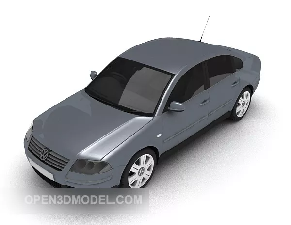 White Volkswagen Passat Cc 3d model
