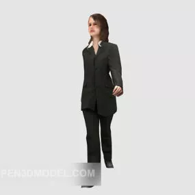 Walking Lady Character 3d model