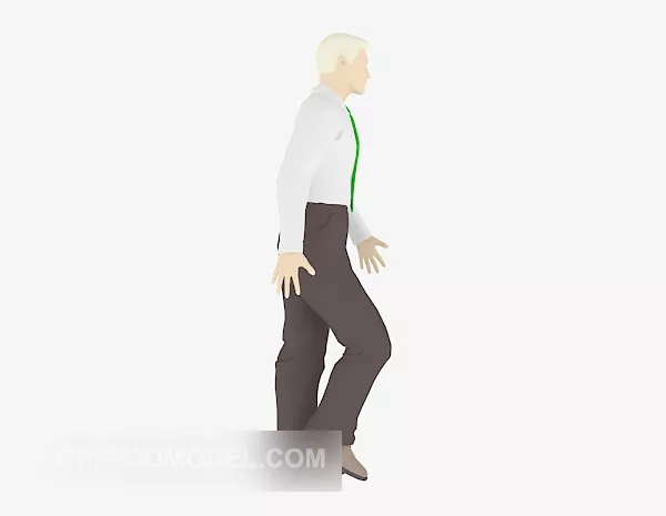 Walking Business Men Character 3d model Walking Business Men Character 3d model