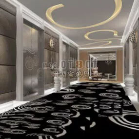 Walkway Hall Interior 3d model
