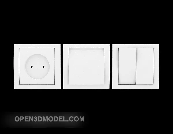 Switch Minimalist Rectangle 3d model