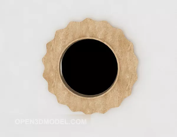 Stained Mirror With Tree Decoration 3d model