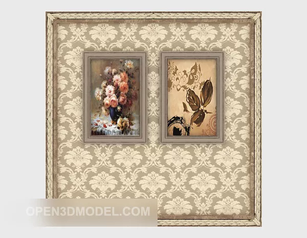 Wall Decoration Background 3d model Wall Decoration Background 3d model