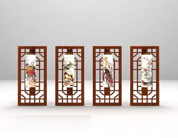 Wall Lamp Chinese Style 3d model Wall Lamp Chinese Style 3d model
