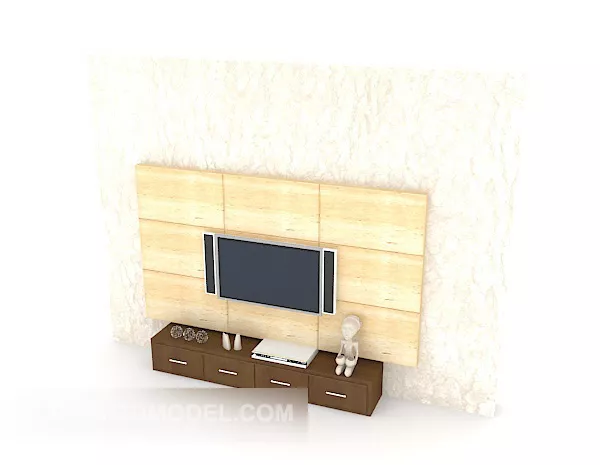 Wall-mounted Flat Tv 3d model Wall-mounted Flat Tv 3d model