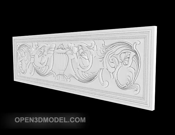 Plaster Rosette Ceiling Decoration 3d model