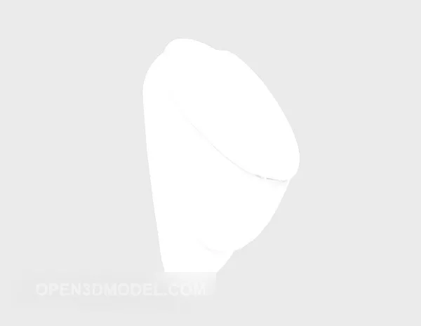 Rectangular Urinal 3d model