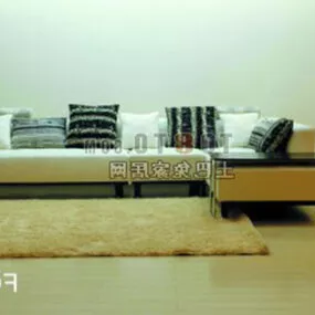 Sofa Common With Pillows 3d model