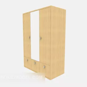 Wardrobe With Mirror Shoe Cabinet 3d model