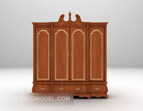 Classic Wardrobe Furniture 3d model Classic Wardrobe Furniture 3d model