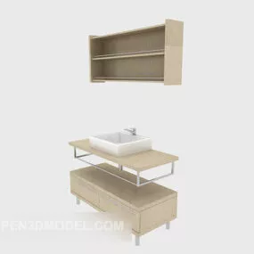 Washbasin Bath Cabinet 3d model