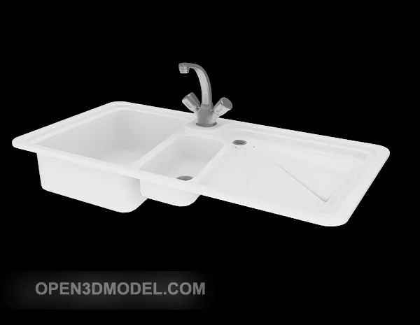 Washing Machine On Circle Floor 3d model