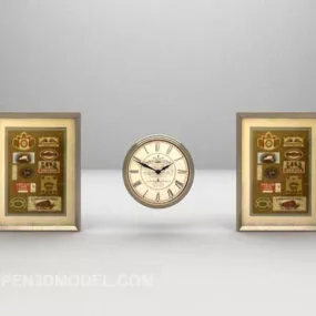 Vintage Watch Wall Decoration 3d model