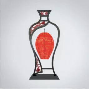 Water Bottle Lamp Furniture 3d model