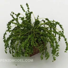 Weaving Basket Potted 3d model