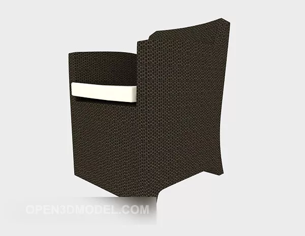 Modern Chaise Lounge On Floor 3d model