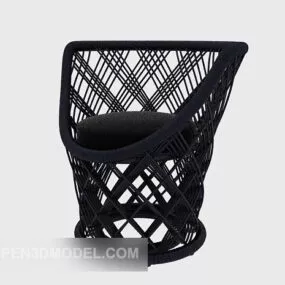 Weaving Rattan Chair Furniture 3d model