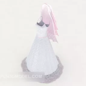 Wedding Dress Character 3d model