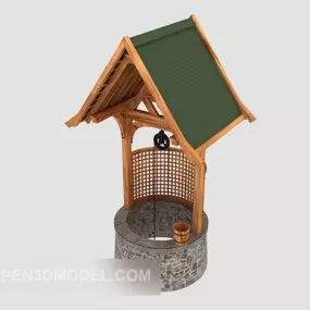 Garden Well Tower 3d model