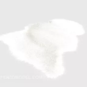 White Animal Fur 3d model