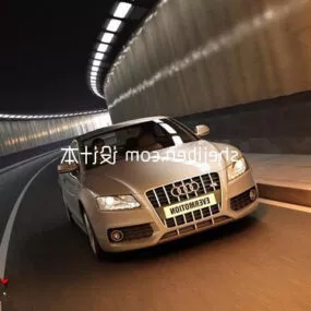 Luxury White Audi Car 3d model