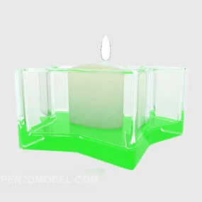 White Candle Light 3d model