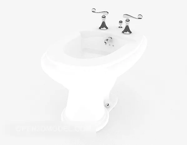 White Clean Pool 3d model White Clean Pool 3d model