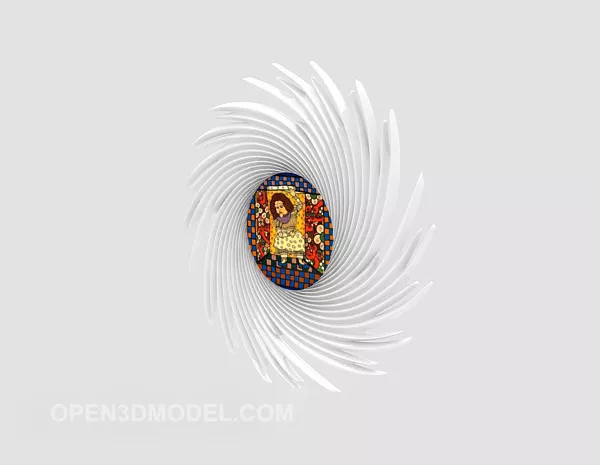 White Creative Photo Frame 3d model White Creative Photo Frame 3d model