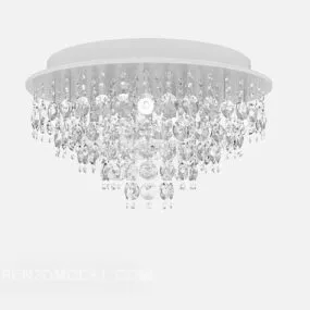White Crystal Chandelier Diamond Shaped 3d model