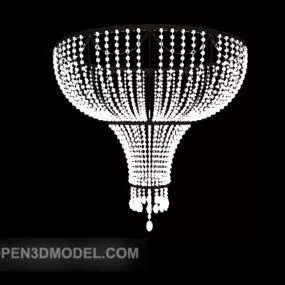 White Crystal Home Chandelier 3d model