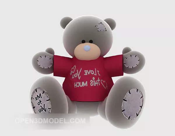 White Cubs Stuff Toy 3d model White Cubs Stuff Toy 3d model