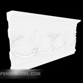 White European Corner Molding Plaster 3d model
