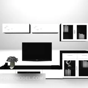 White European Simple Tv Cabinet 3d model