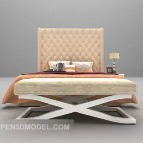 White European Bed 3d model