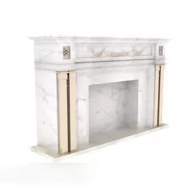 White European Fireplace 3d model