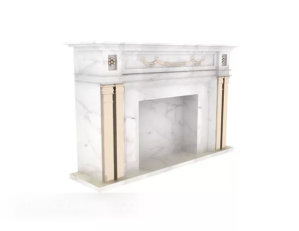 Elegant Fireplace Furniture Vianna 3d model