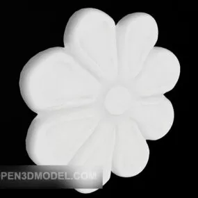 White European Gypsum Lamp Plate 3d model