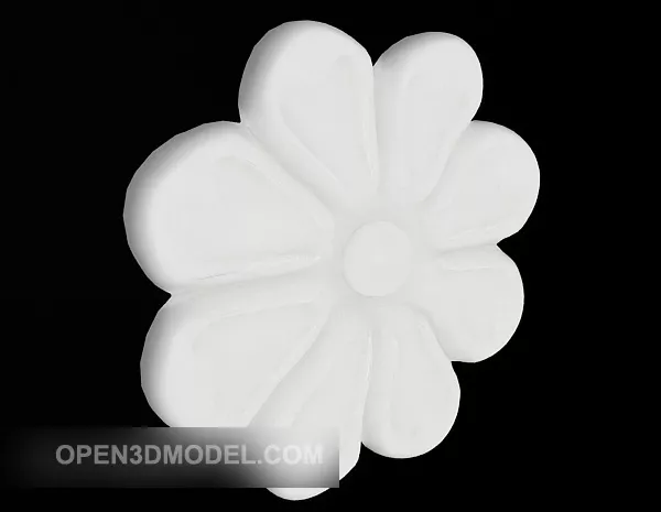 Art Plate Brown Painting Color 3d model