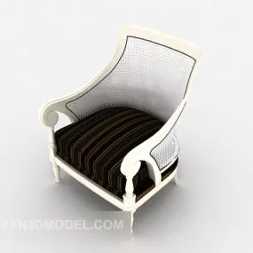 Home Chair White European 3d model