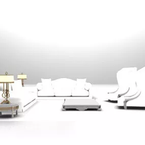 White European Sofa Furniture 3d model