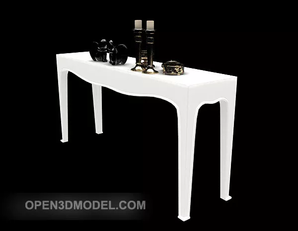 White European Style Side Table 3d model White European Style Side Table 3d model