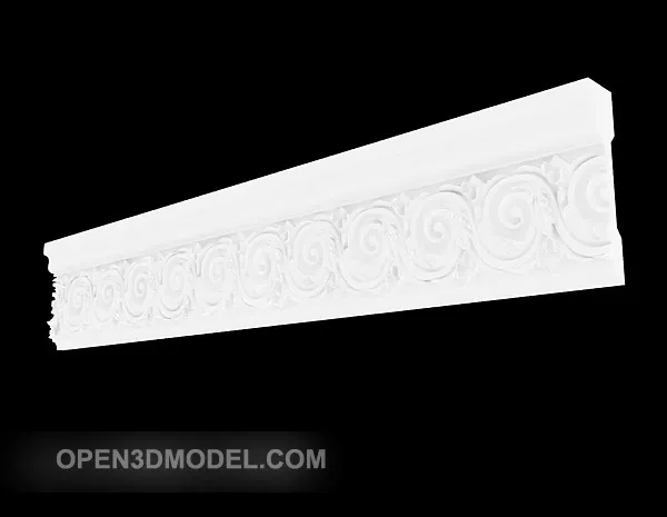 Cornice Plaster Checker Carved 3d model