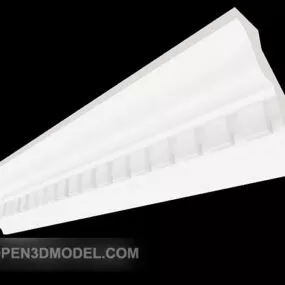 White House Plaster Line Corner Decor 3d model
