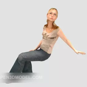 White Lady Character 3d model