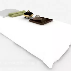 White Massage Bed 3d model
