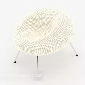 White Personality Chair 3d model