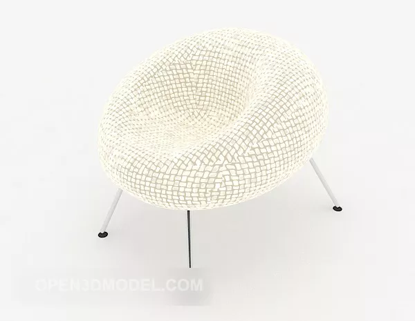 White Personality Chair 3d model White Personality Chair 3d model