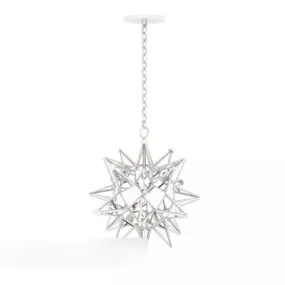 White Modernism Personality Chandelier 3d model